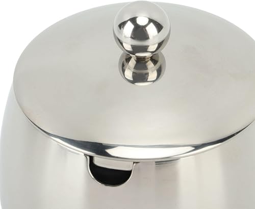 Miniatura 8 de Azucarero de acero inoxidable, tarro de especias con tapa, plato grande para suagr, recipiente de azúcar pulido, soporte multifuncional para cocina,