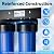 iSpring WGB22B 2-Stage Whole House Water Filter System, Reduces Chlorine, Sediment Water Filtration System for Home w/ 3/4'' Push-Fit Braided Stainless Steel Hose Connectors and Ball Valve