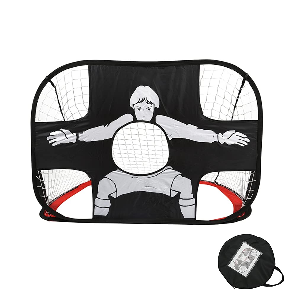PodiuMax Kinder-Fußballtor 2-in-1 - Faltbares Pop-up Tor 120x80cm Mit Tragetasche