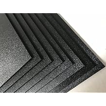 ABS Black Plastic Sheet 1/16" x 12" x 12" Textured 1 Side Vacuum Forming Pack of 8