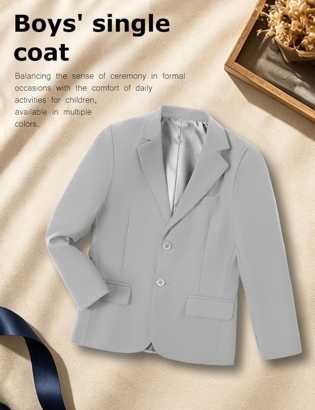 Boys Blazer Formal Slim Fit Suit Jacket for Kids School Sport Coat