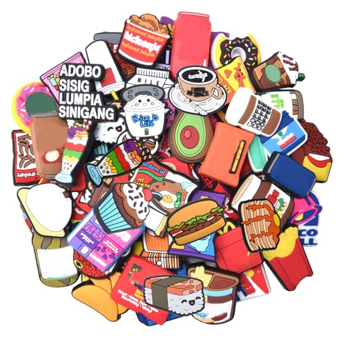 MACRCMS Bulk Chips Snacks Shoe Charms For Adults Shoe Clips Clogs Accessories Silicone Food Shoes Decoration For Kids Boys Girls School Holiday Party Gifts