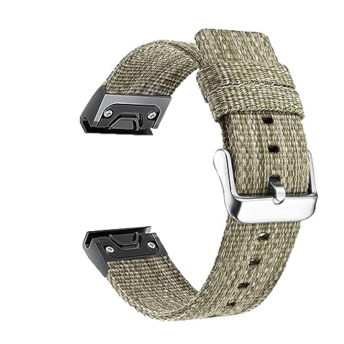 DAVNO Correas de reloj de nailon de liberación rápida para Garmin Fenix 7X 7 6 6X Pro GPS 5 5X 3HR Descent Mk1 Mk2 Correa de 22 26 mm (tamaño: para Garmin Fenix 5x GPS)
