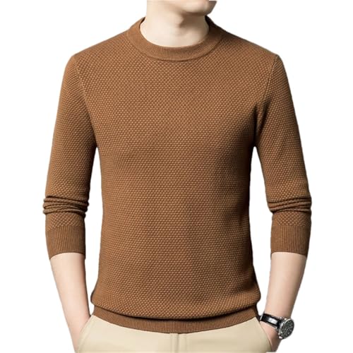 Mens Top Knit Pullover Woolen Crew Neck Sweater Casual Jumpers