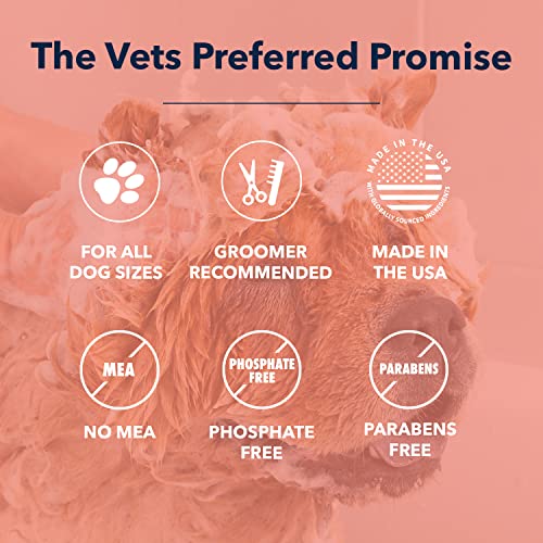 Vets Preferred Dog Shampoo And Conditioner - Dog Wash Pet Shampoo - Moisturize, Deodorize, And Detangle - Hypoallergenic Dog And Puppy Shampoo With Coconut, Palm, Oatmeal, & Aloe – 16 Fl Oz #TOP6