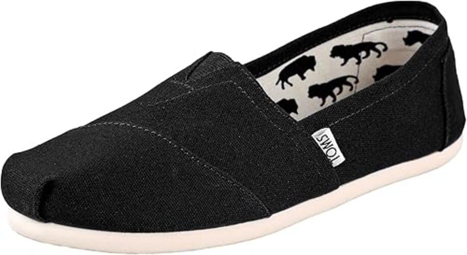 Image of TOMS Women's Classic Canvas Black 001001B07-BLK (Size: 8)
