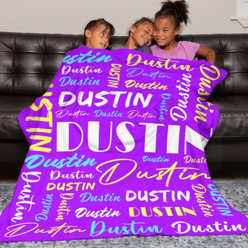 Personalized Blankets for Kids with Names Customized Blankets with Name for Adult Custom Blanket Gift for Birthday Christmas Valentines Day Gift