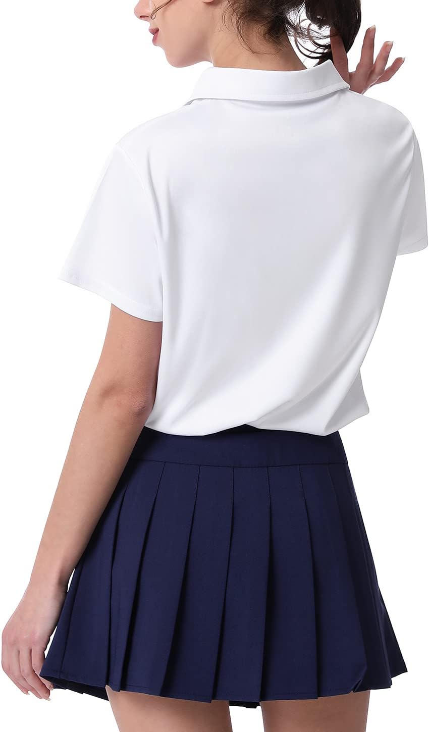 3-Pack Women's Short-Sleeve Sport Polo Shirts Quick Dry Moisture-Wicking Activewear Polos Tops for Work - Image 4