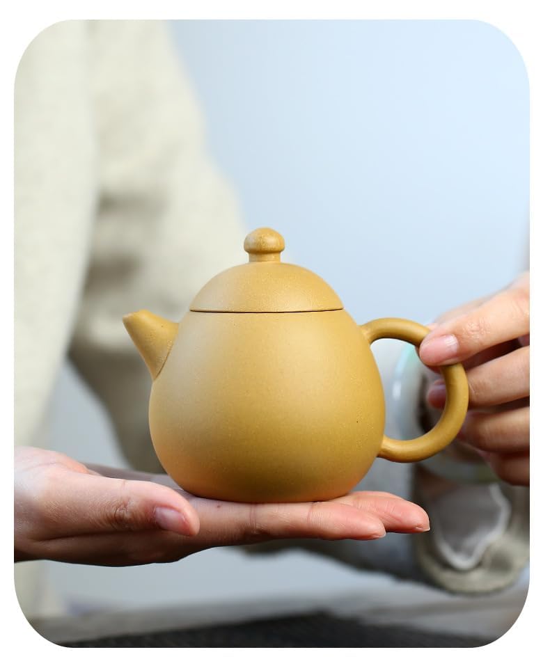 Premium Yixing Zisha Teapot - Handmade Dragon Egg Clay Pot - View #2