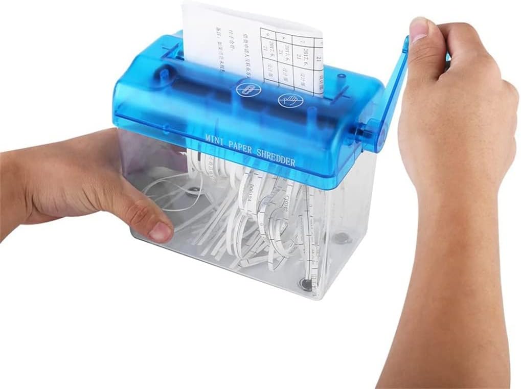 Portable Mini Shredder Manual Paper Document Cutting Tool for Home Office
