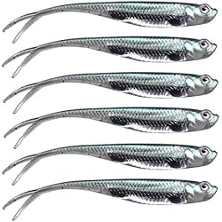 Vinilo Black Minnow QualyQualy Señuelos de Vinilos de Pesca Senuelo Black Minnow Blandos senuelos de Pesca Cebos Artificiales de Pesca 7,5cm 10cm 12cm