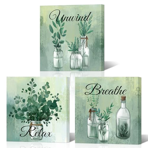 NutArtPic Green Botanical Wall Art Eucalyptus Leaf Picture Botanical Plants