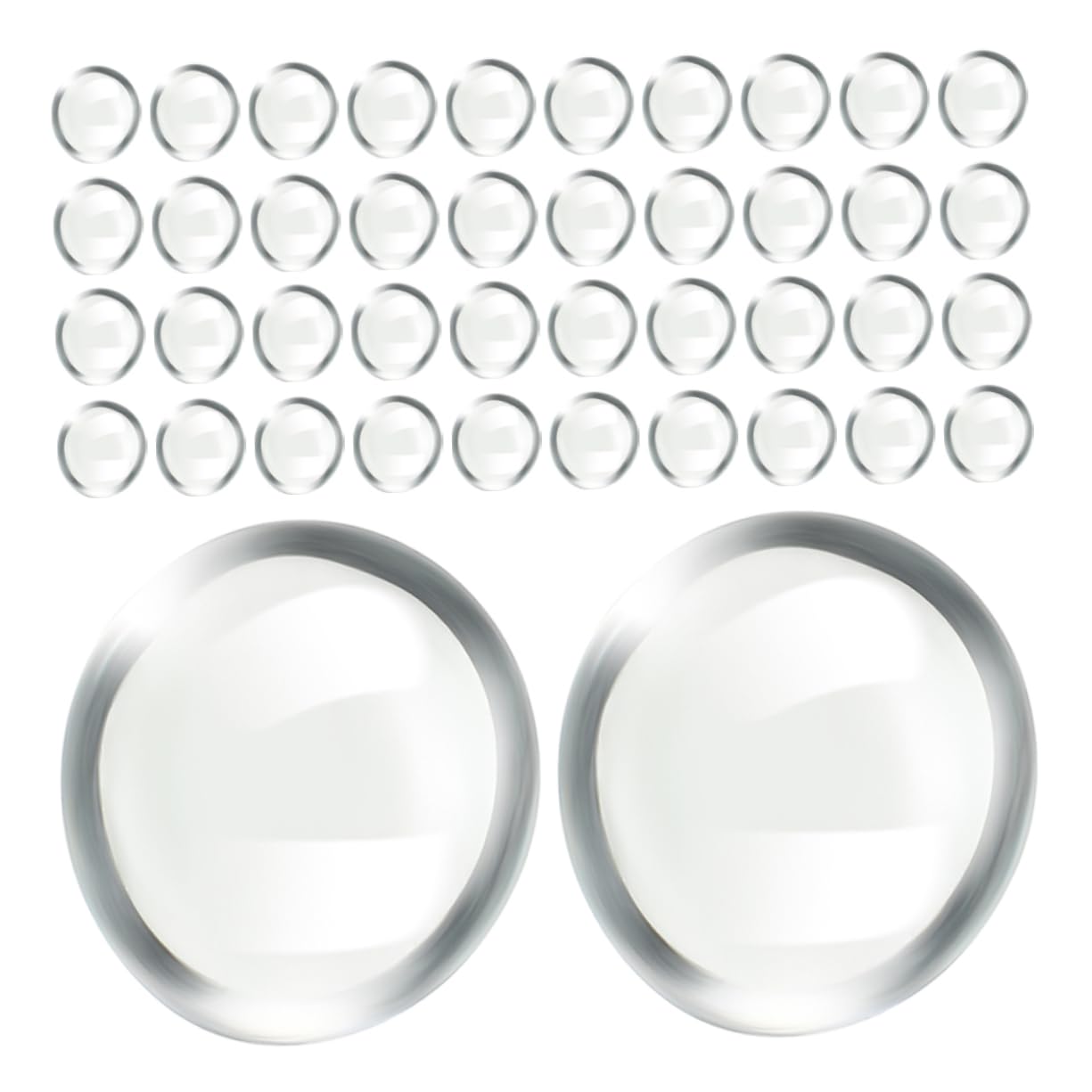 CIMAXIC Glass Beads Flat 200pcs Fish Tank Decor Stones Landscape Glass Decor for Aquarium DIY Craft