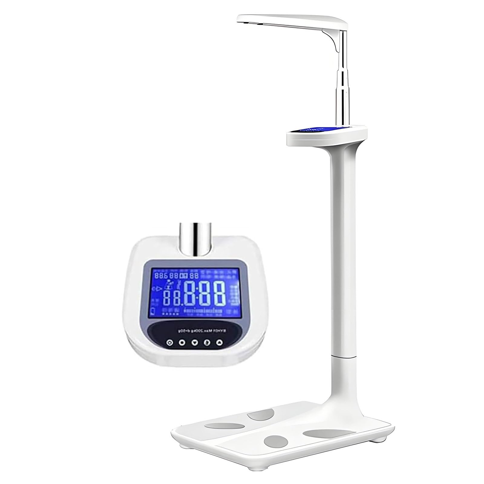 Ult-rasonic cyfrowa waga medyczna z wyświetlaczem LCD profesjonalny analizator tkanki tłuszczowej waga do pomiaru masy ciała, wzrostu i BMI 5–200 kg