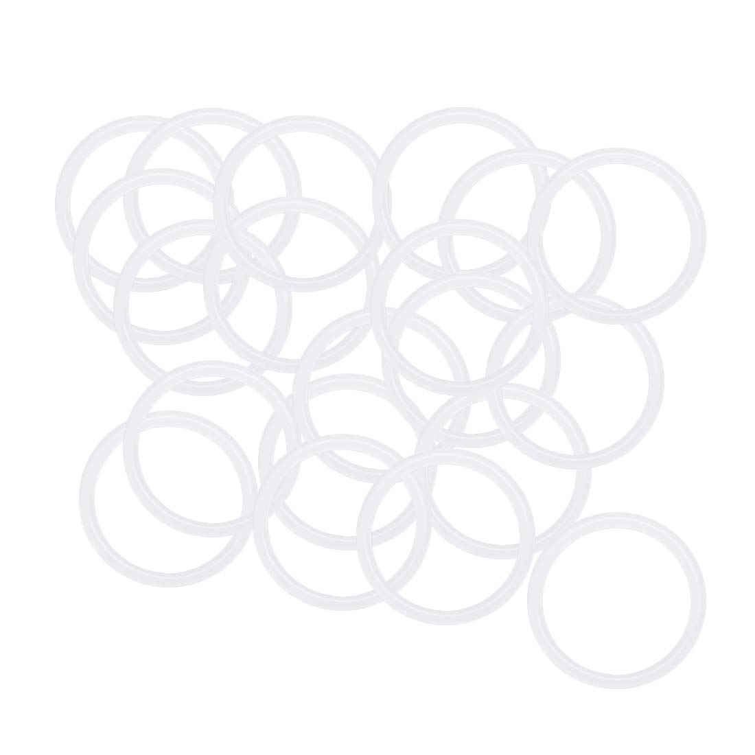 sourcing map Silicone O-Rings, 16mm OD 13mm ID 1.5mm Width VMQ Seal Gasket for Compressor Valves Pipe Repair, White, Pack of 20