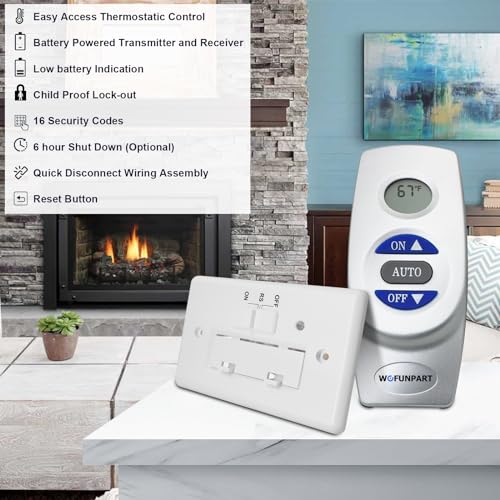 Wofunpart WYC001 Gas Fireplace Remote Control Kit Rcst thumb #2