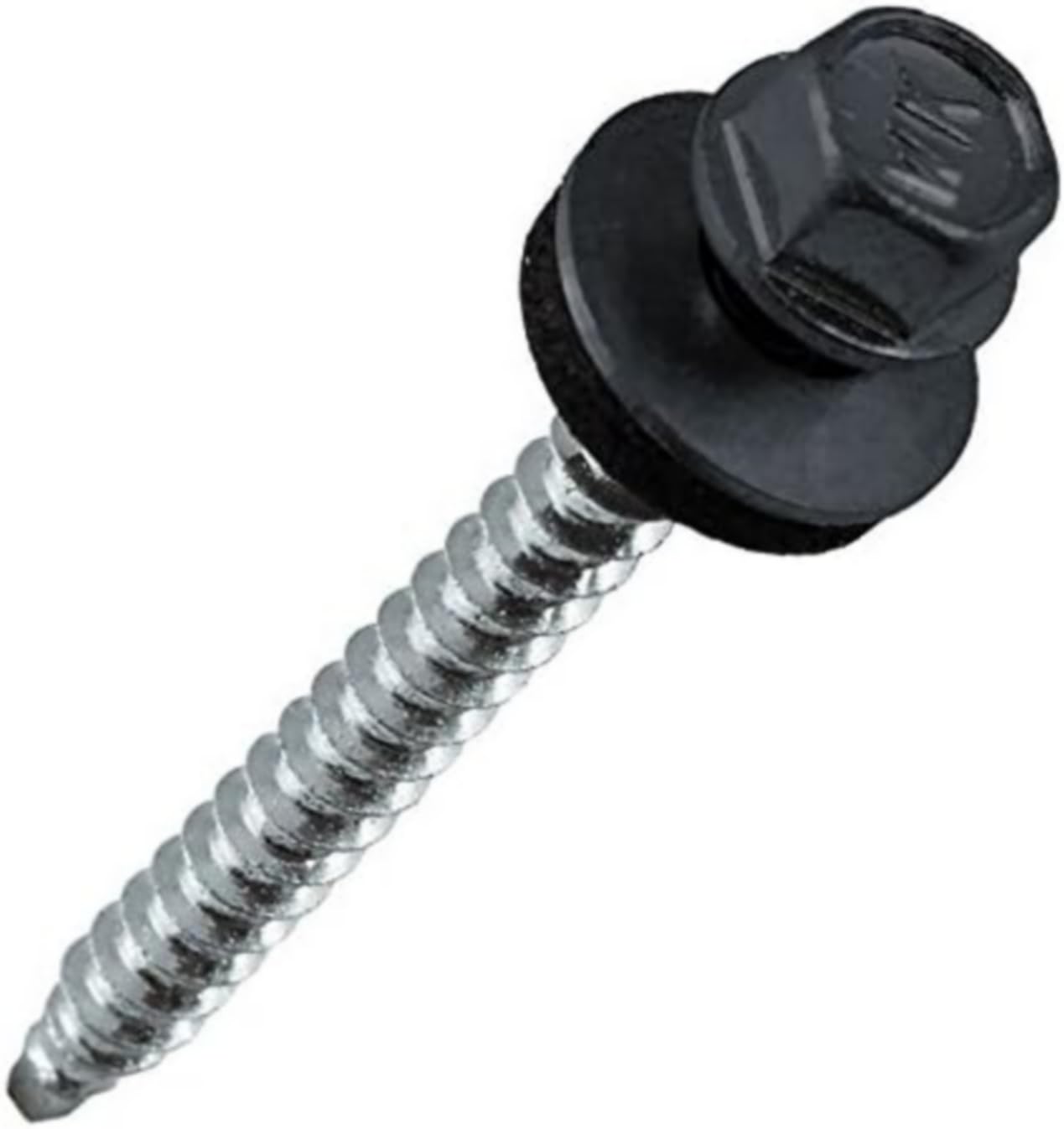 Lot 200 Vis Autoperceuses Toiture 4,8x55 Mm - Gris Graphite RAL 7024 - Joint EPDM - Pour Tôle Trapézoïdale