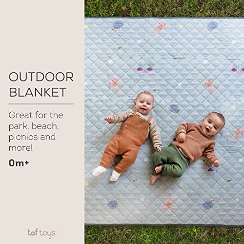 Taf Toys Extra Large Baby Picnic Outdoor Blanket 60x80 inch Waterproof Foldable Blankets Picnic Mat for Beach Camping on Grass Picnic Blankets Hiking Travel, Park Folds to a Carry Bag Sand Proof