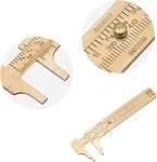 Brass Vernier Caliper Double Scale Sliding Gauge, Measuring Tool | Double Scale Brass Sliding Vernier Caliper Gauge, Portable Measuring Tool for Jewelry Gem Beads and Guitar Maintenance