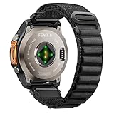 Alpine Loop Nylon Watch Band Compatible with Garmin Fenix 5X / 6X / 7X / 8 51mm, Quickfit 26mm Rugged Watch Bands for Garmin Fenix 7X Pro Sapphire Solar / 6X Pro / 5X Plus, for Fenix 3, Tactix Delta
