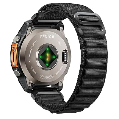 NotoCity Cinturino per Garmin Fenix 6x pro, Quickfit 26mm Cinturino per Garmin Fenix 8 51mm/7x/6x/7x pro/5x/5x plus/3/3HR, Nylon Gancio a G per Tactix 8 51mm, Enduro 2/3, Quatix 3/7x(Nero)
