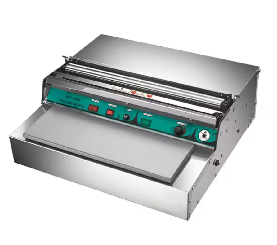 VOTOER Heating Film Sealing Machine, Hand Food Wrap Film Dispenser Wrapper Wrapping Machine for Fruit Tray Food Packaging, 18 inch