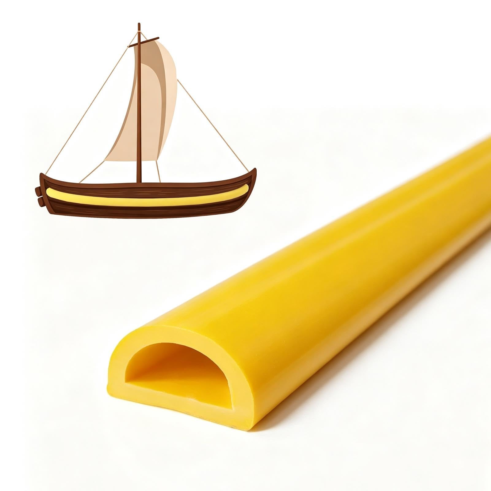 Pare Battage pour Bateau Profilé de Protection Bateau Jaune Tous Temps