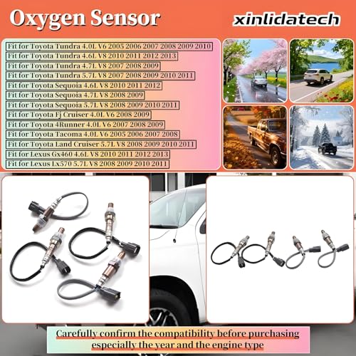 Sensor de Oxígeno Pack 4 Pcs para Toyota Tundra 2005-2013 miniatura 2