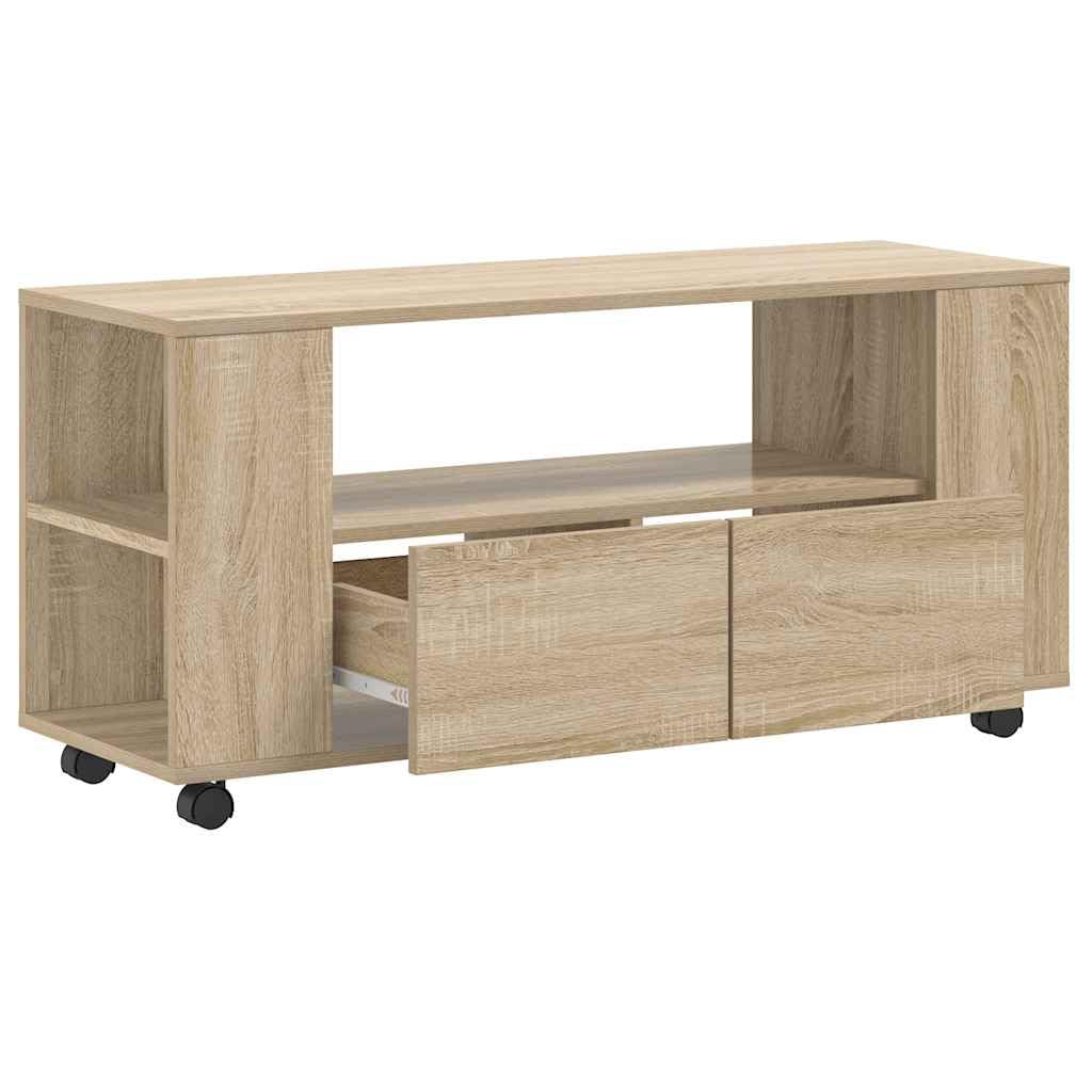 vidaXL Mueble para TV Madera de ingeniería Roble Sonoma 102x34,5x43 cm, Soporte de TV, Armario Auxiliar, Armario para Equipos de música, Armario de TV