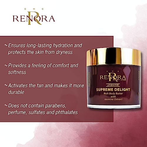 RENORA Natural Body Butter for Women with Almond Oil Hyaluronic Acid & Vitamins - Image 3