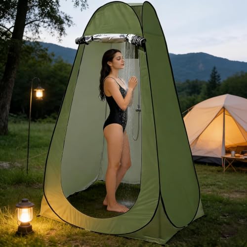 Privacy Shower Tent, 47.2" Wx74.8 H Pop up Portable Camping Tent miniatura 1