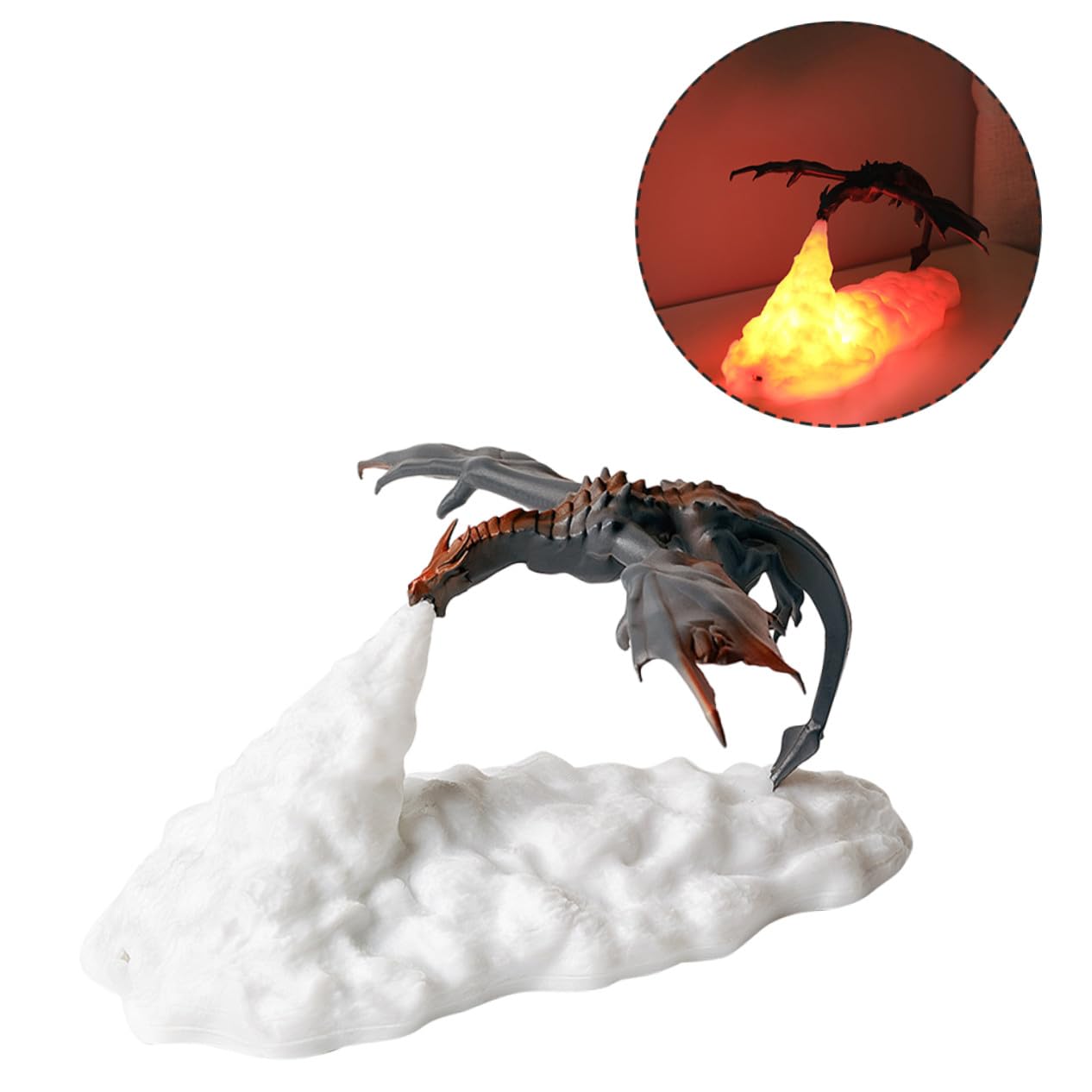 Lámpara LED 3d de Noche Forma de Dinosaurio para Niños, Luz Táctil Recargable por Usb, Decorativa y Delicada para Fiestas y Cumpleaños Infantiles