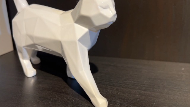 Figura Decorativa Estatua Gato Geométrico en Resina miniatura 7