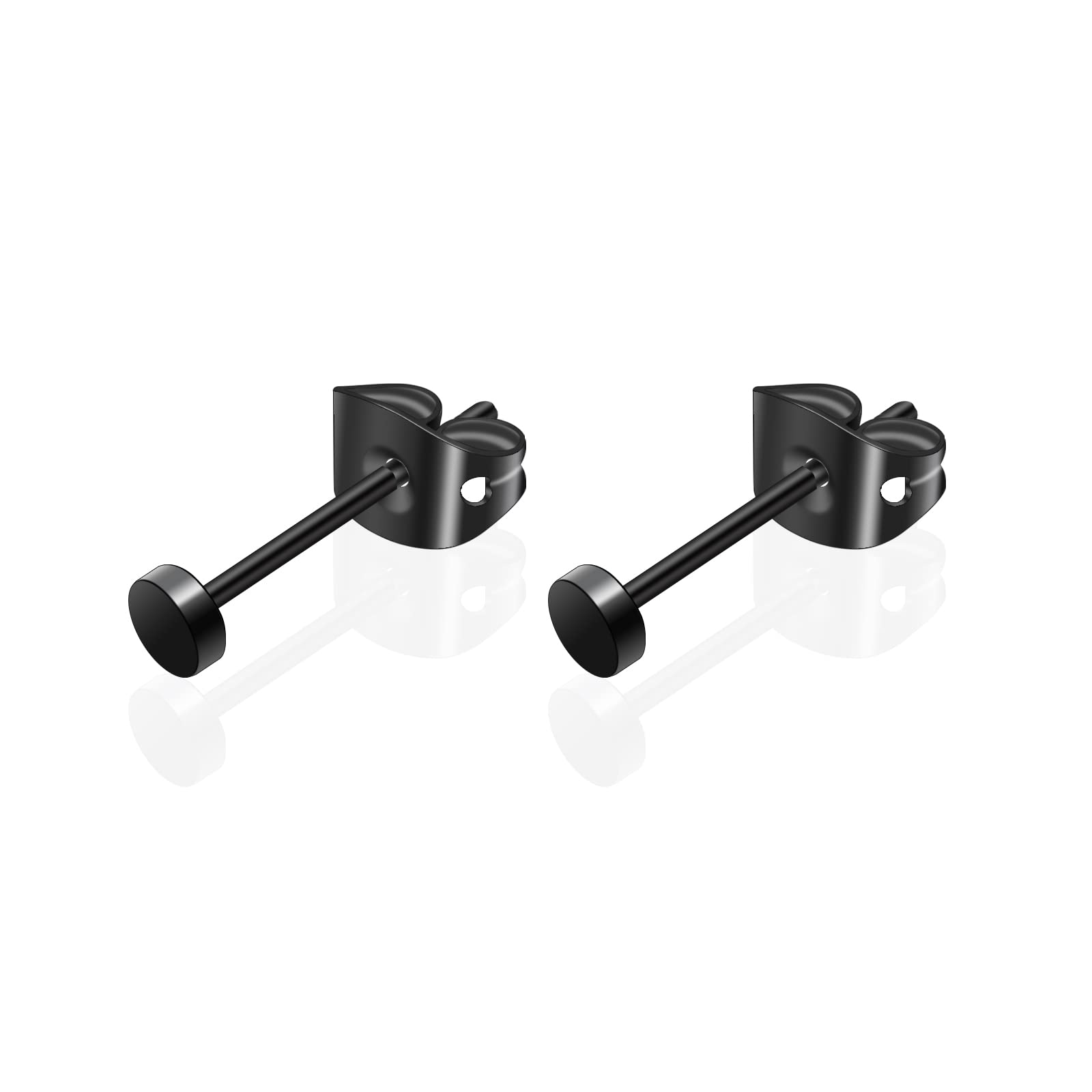 Titanium Stud Earrings Hypoallergenic for Women Men Girls 3 mm - 5 mm Options Rose Gold/Gold/Silver/Black Round Flat Disc Earrings for Sensitive Ears-image-41