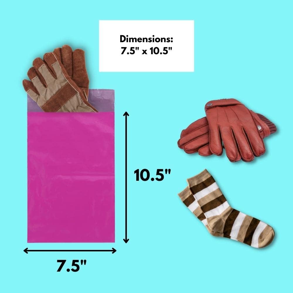 PSBM 60000 PCS 2 Mil 7.5 x 10.5 Inch Purple Poly Mailers, Self-Sealing Peel-Off Strip, Waterproof, Tear Resistant, Shipping Bag for Cloths, Documents, Books, Gifts, Jewelry and Non-Fragile Items