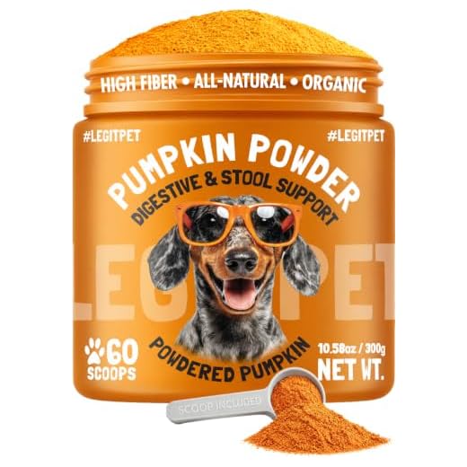 Pumpkin Powder for Dogs Digestive & Stool Support Fiber Blend with Pumpkin, Pumpkin Seed & Apple Helps Support Firm Stool, Gut Health & Regular Digestion 60 Scoops