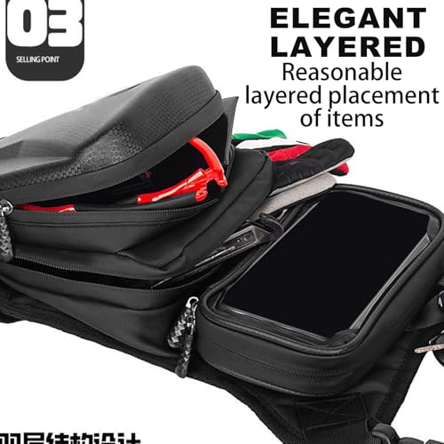 Bolsillo para la pierna impermeable contra caídas de llaves y herramientas 5