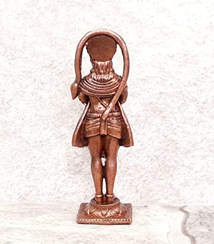 Image of Copper Idols India, 2.6 inches, Handmade Standing God Hanuman, 40 Grams, Patina Antique Finish, Pack of 1 Piece