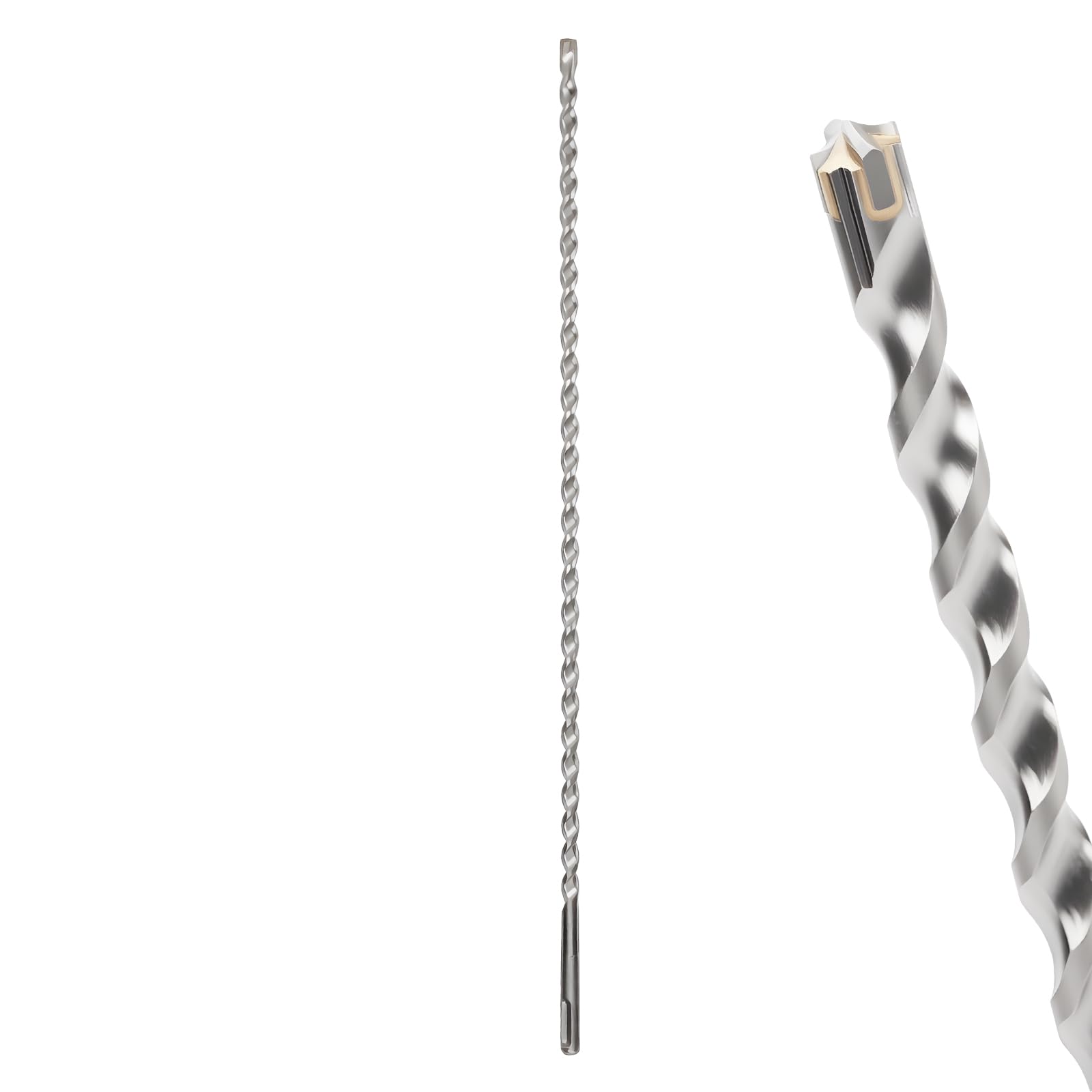 MOXPIFY 10mm Masonry Drill Bit 500mm Long, Hammer SDS Drill Bit for Reinforced Concrete, Brick Walls, SDS Plus Shank (10mm x 500mm) — image 1