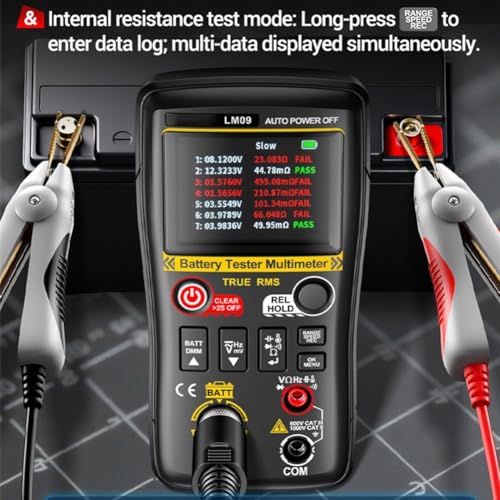 Testeur de résistance interne automatique 25000 comptes haute résolution avec sondes de mesure - 3