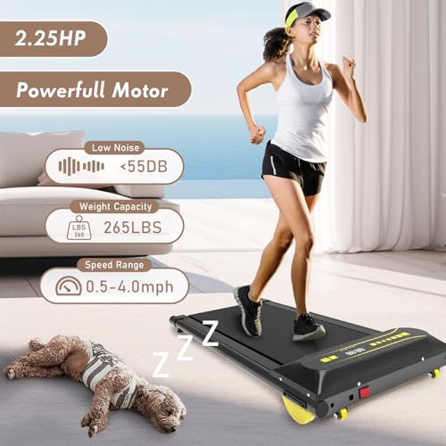 Image of Walking Pad Running Machine Walking Machine for Home Under Desk Treadmill with LED Display and 12 Preset Programs 2.25HP Portable Treadmill Jogging Machine for Office Small Space by FANOFUN