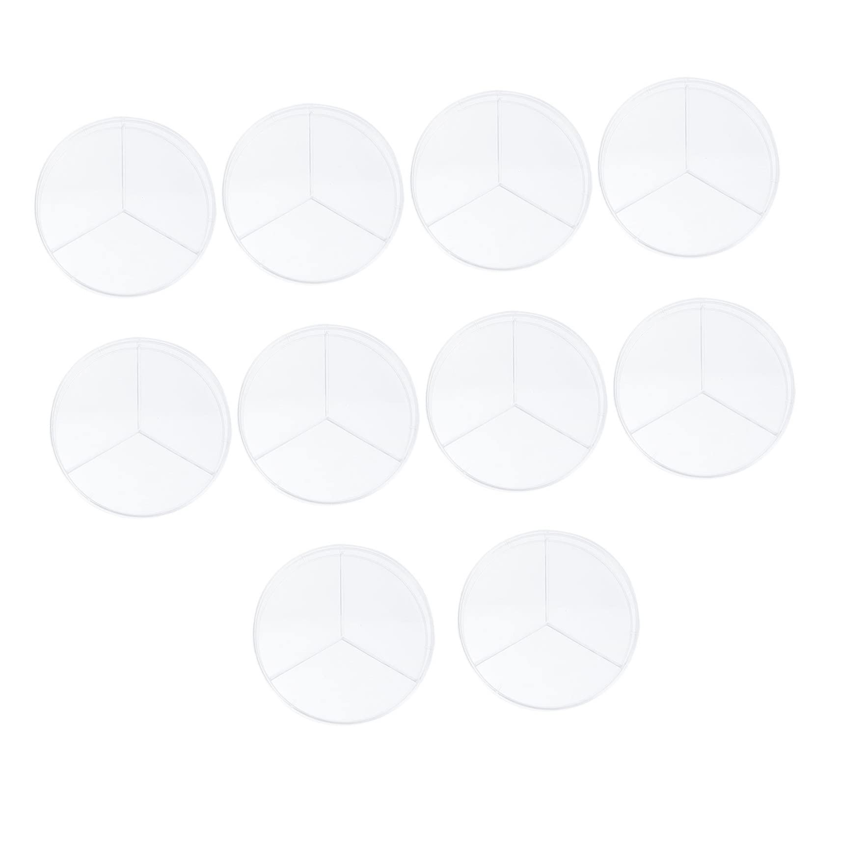 CIYODO 20 Pcs Cell Culture Dish Lab Dish Chemistry Petri Dish Divided Petri Dish Three Science Petri Dish Petri Dish School Petri Dish Laboratory Petri Dish Chemistry Dish