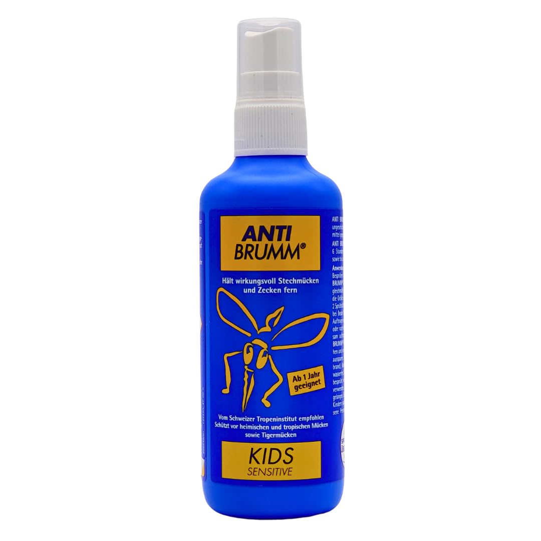 Anti Brumm Kids Sensitive 1x 75 ml I Schutz gegen Mücken und Zecken I Mückenspray I Für zu Hause, Reise, Tropen I Icaridin I Kinder ab 1 Jahr I empfindliche Haut I Spar-Set plus Pharma Perle give-away