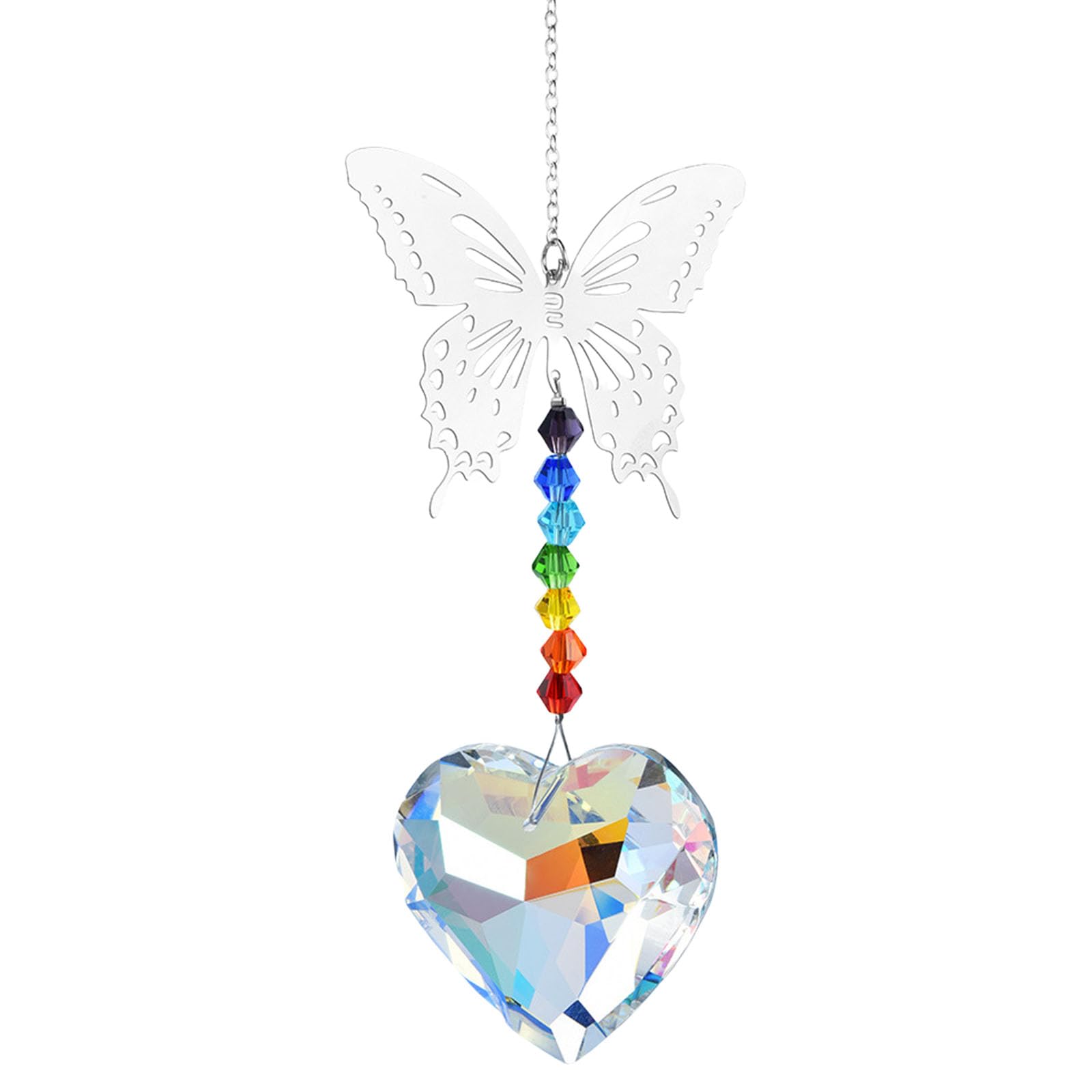 Xjdzineq Crystal Suncatchers with Butterfly Pendant Charm Window Hanging Ornament Sunlight Reflection Outdoor and Indoor Decors Crystal Sunshine Catchers