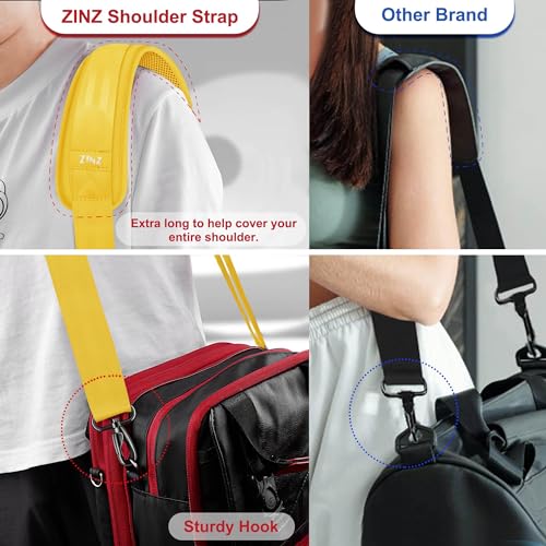 Image of ZINZ 79.5 inch Universal Strap with Ultra-Thick Fixed Breathable Pad - Adjustable Heavy-Duty Shoulder Strap for Laptop, Crossbody, Luggage, Gym, Camera Bag and More - Y01E01
