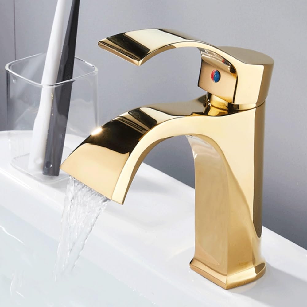 Grifo de lavabo de tocador de baño monomando para renovar sanitarios comerciales sin salpicaduras