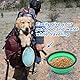 2 Stück Großer Hundenapf Faltbar, 1000 ml / 35 oz Faltbare Hundereisenäpfe, tragbarer Hundewasserfutternapf mit Verschluss, Haustier-Katzen-Futterbecher für Reisen, Wandern (Hellblau + Hellgrün)