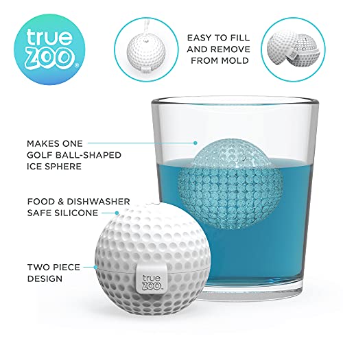 Molde de hielo TrueZoo forma bola golf 2 pulg silicona miniatura 2
