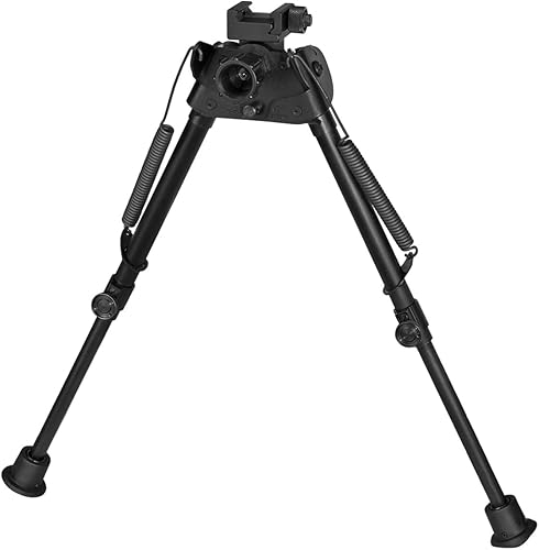 Harris Engineering Picatinny Sporting BiPod con base con bisagras, 9-13 pulgadas, negro, S-LP