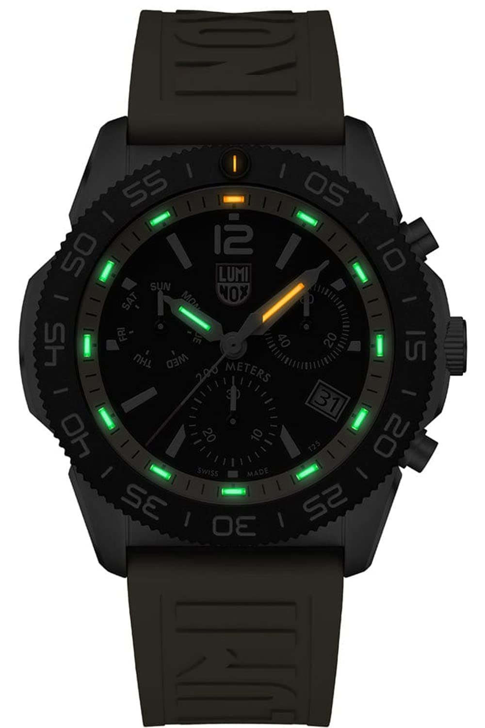 Luminox – Pacific Diver Chronograph HerrenUhr 44 mm, 3140 Serie, Sport-Chronograph Edelstahl, Swiss Quarz Uhr, Saphirglas, 200 m wasserdicht, Selbstleuchtend